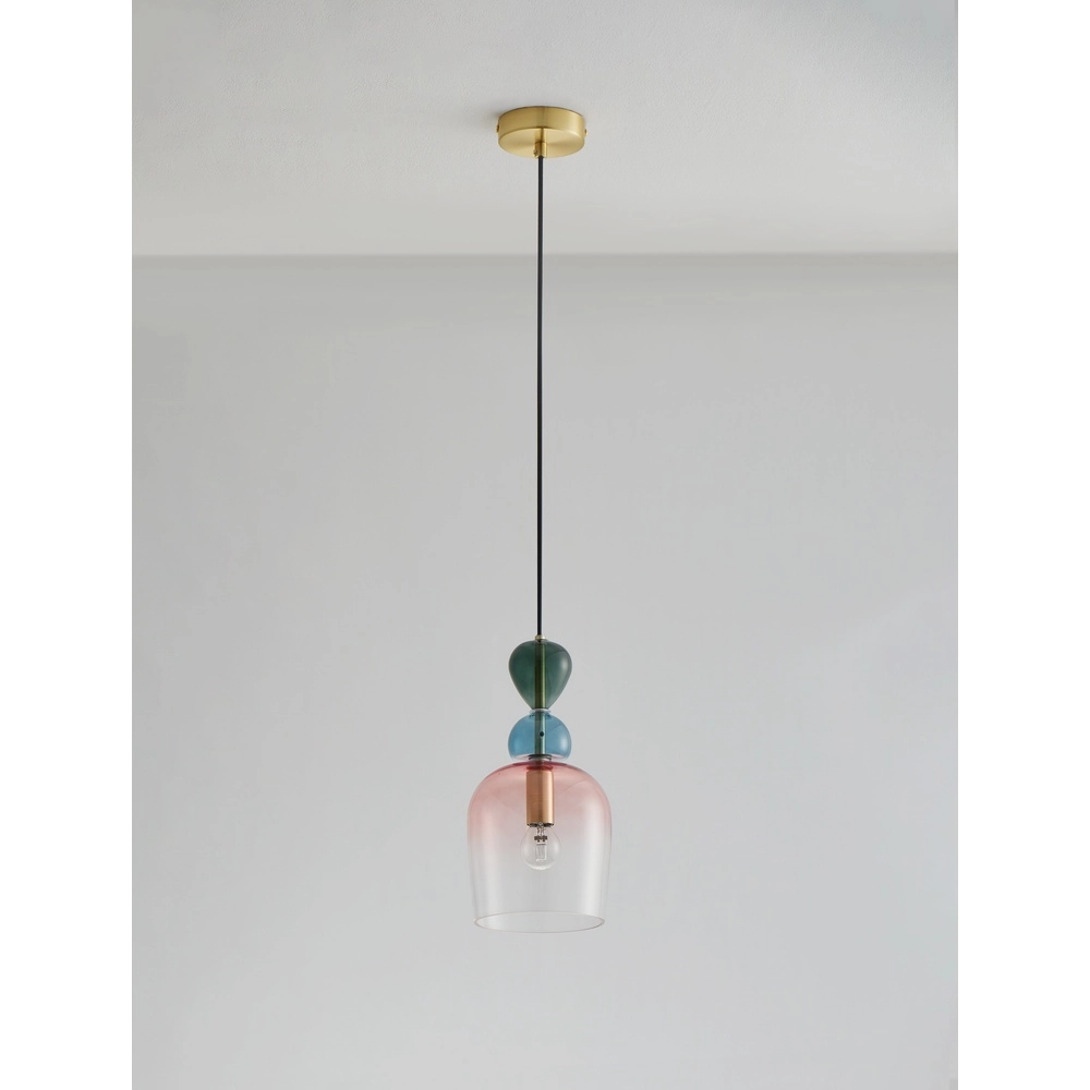 Farbige Pendelleuchte Murano rosa Lyora 5212017434197