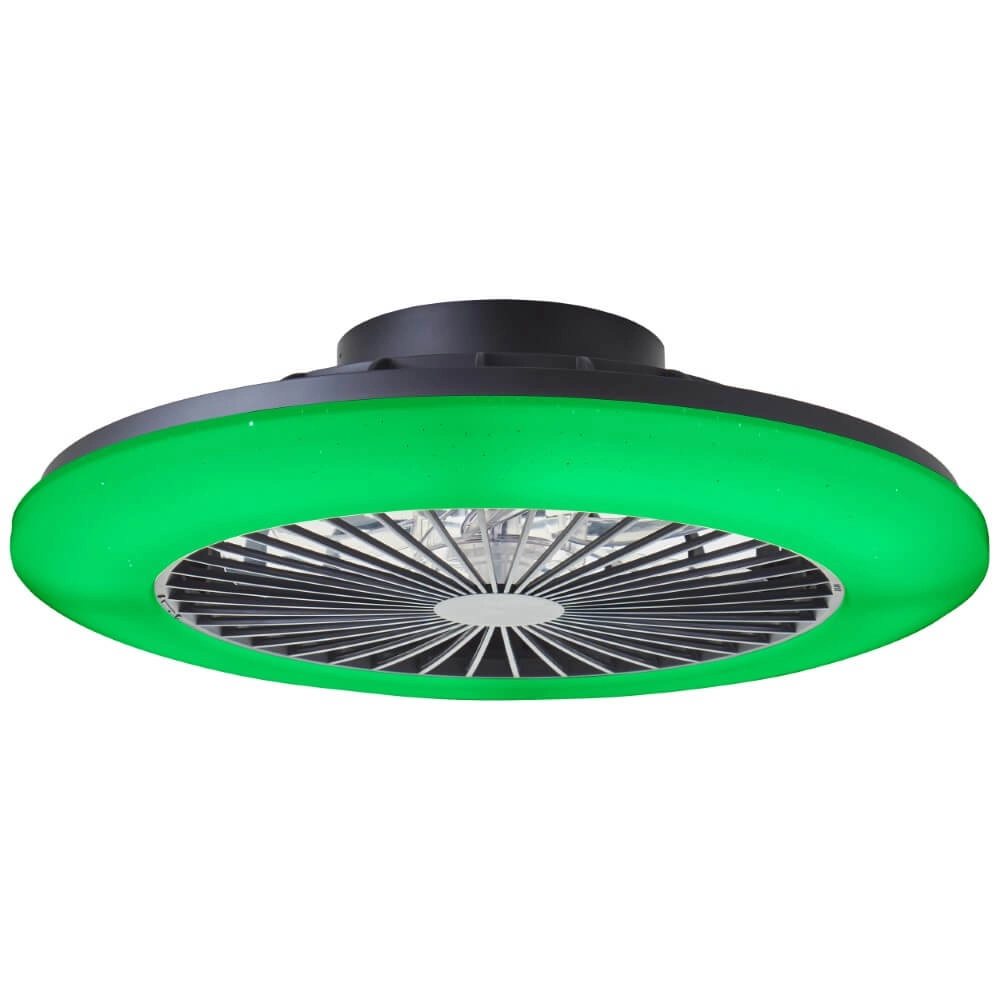 Schwarzer Fächer Salerno mit RGB-Funktion Brilliant 4004353435881