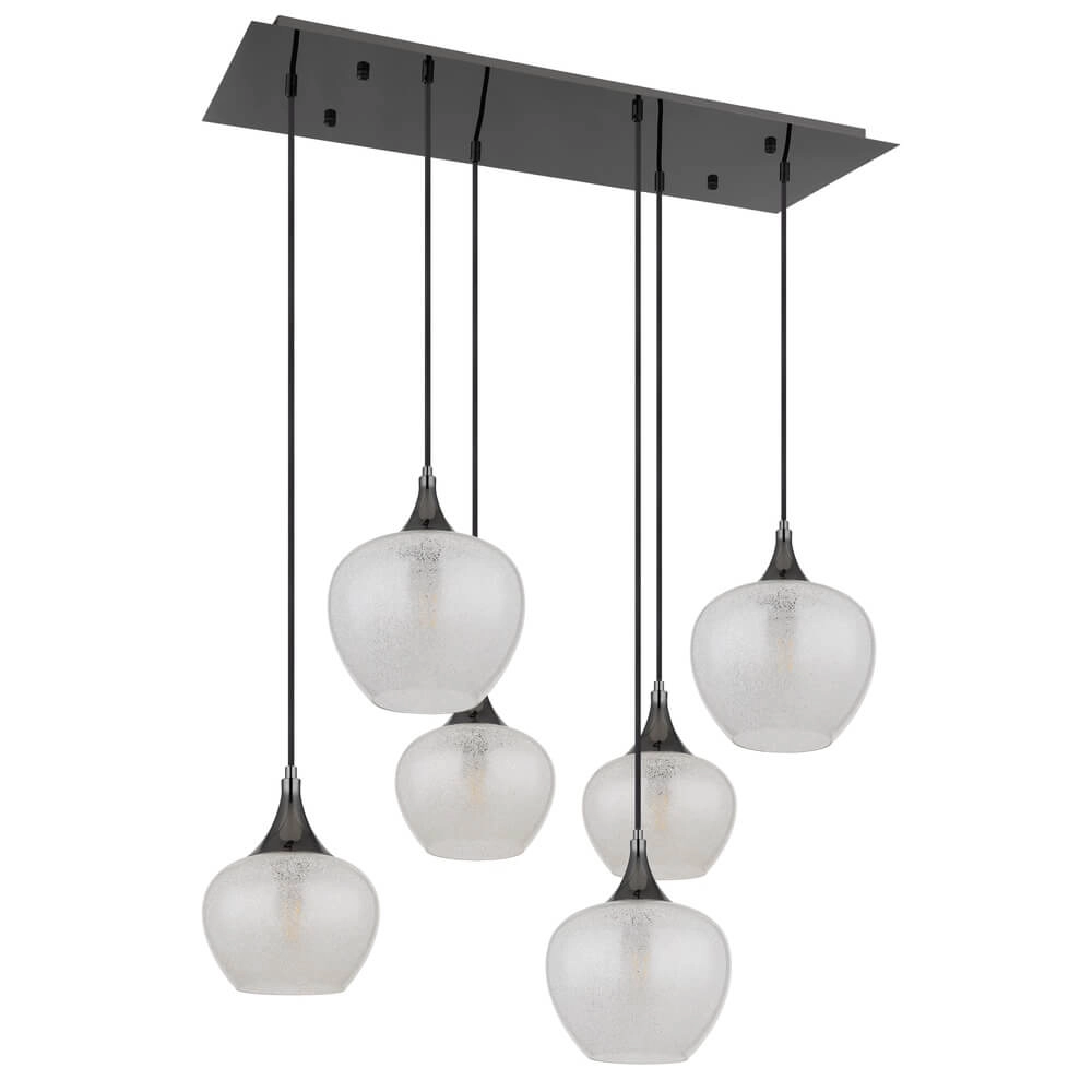 Anthrazit Pendelleuchte Maxy mit weißem Glas 6-flammig Globo 9007371453184
