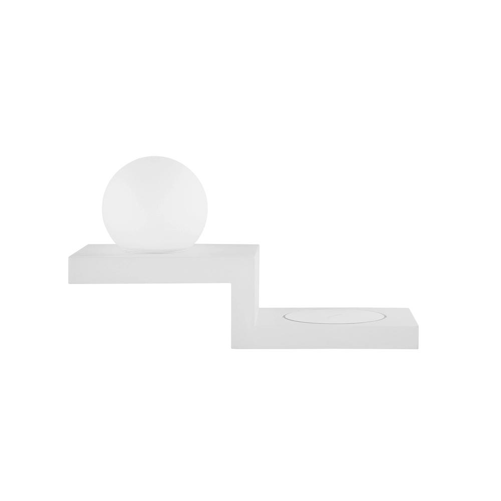 Nachttischlampe Room weiß mit kabellosem Ladegerät Lyora 5212017423726