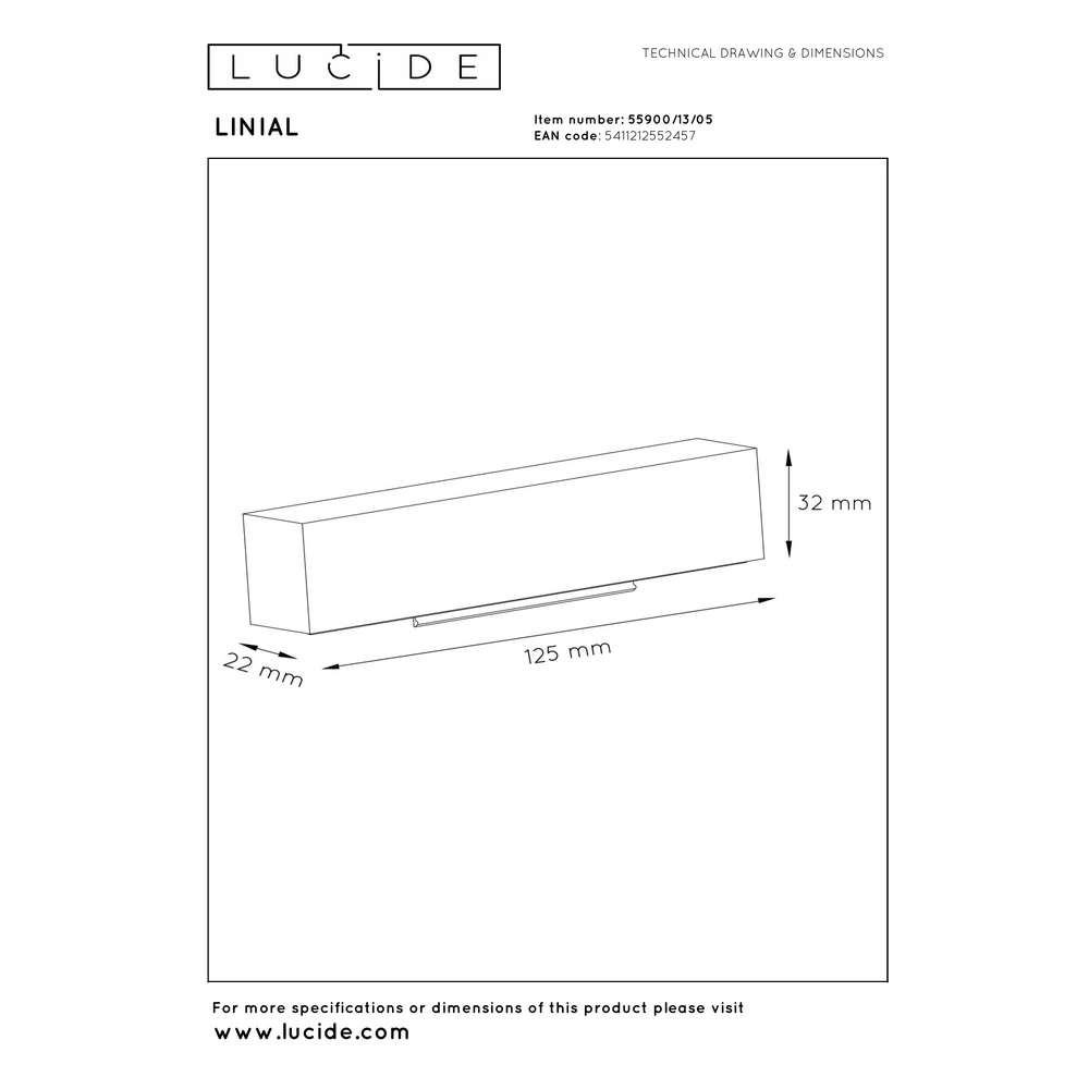 Abzweigdose 1-Phase Linial Champagner Premium by Lucide 5411212552457