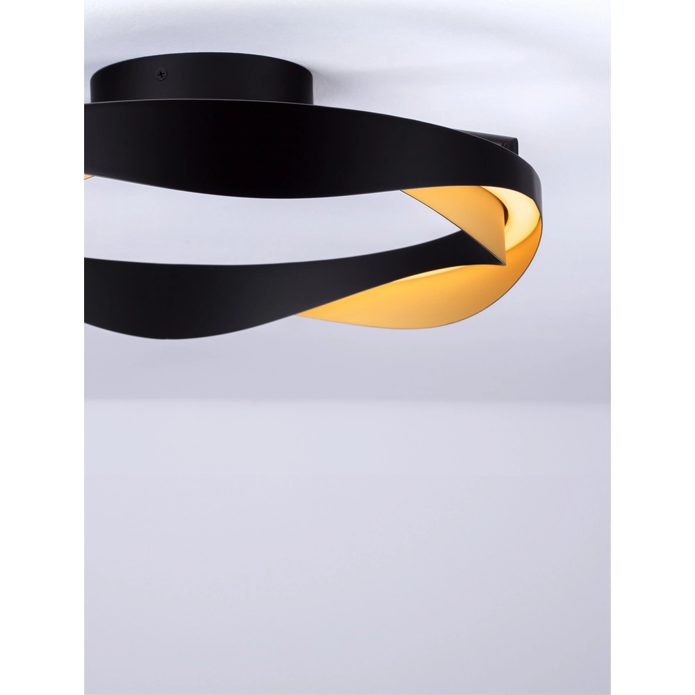 Deckenlampe Radon Ø 45cm schwarz mit gold Lyora 5212017452528