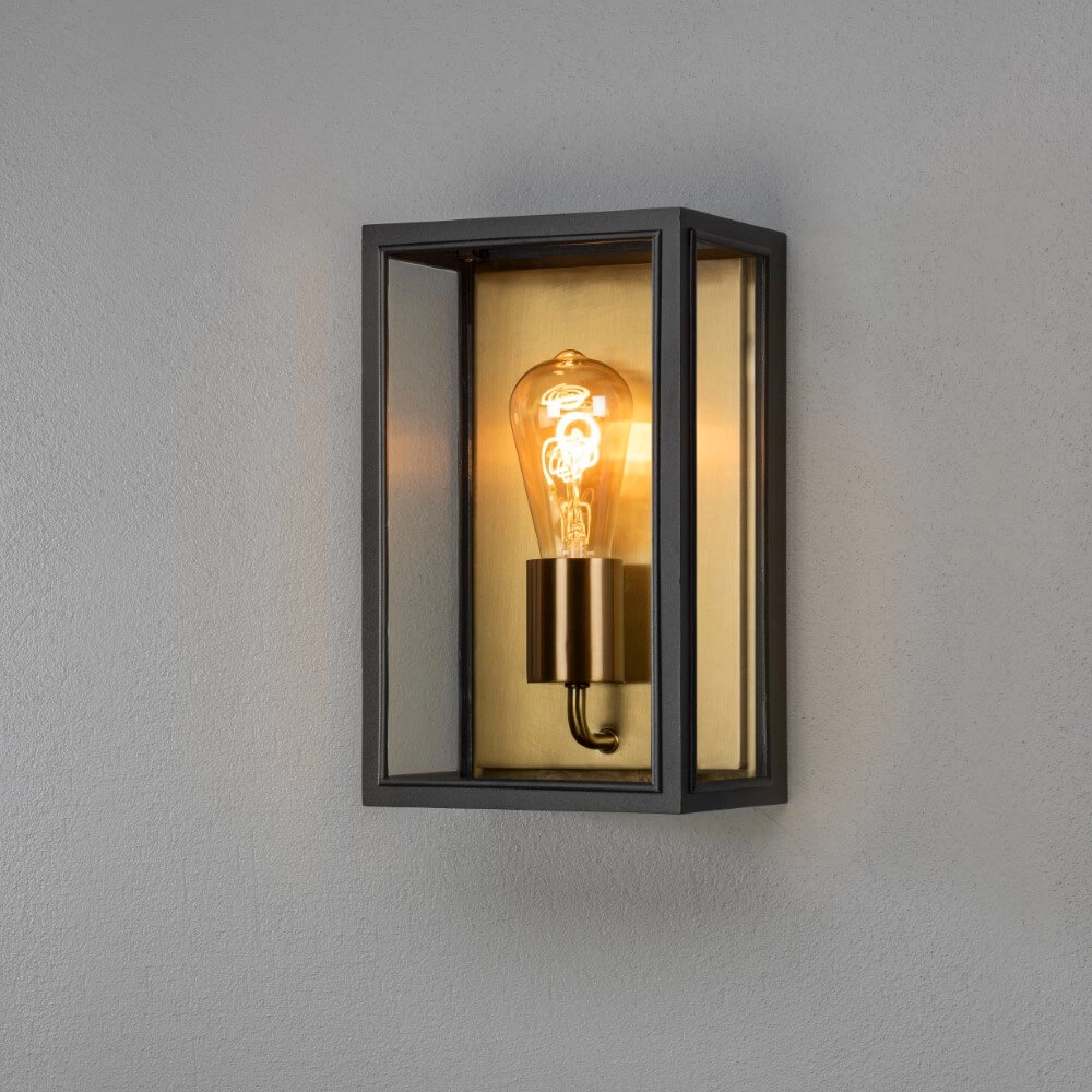Außenlampe Carpi schwarz mit gold KonstSmide 7318303477584