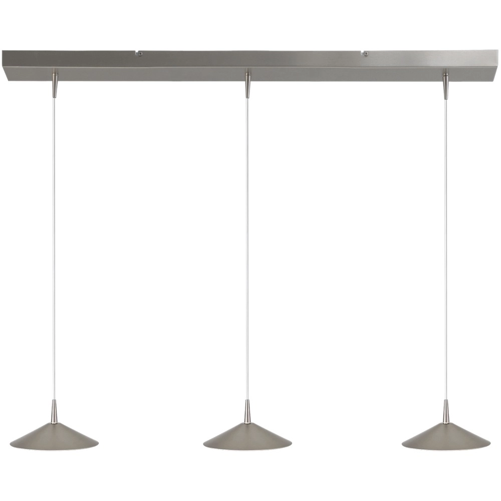 3-Licht Pendellampe Ceppo Nickel Ø 18 cm