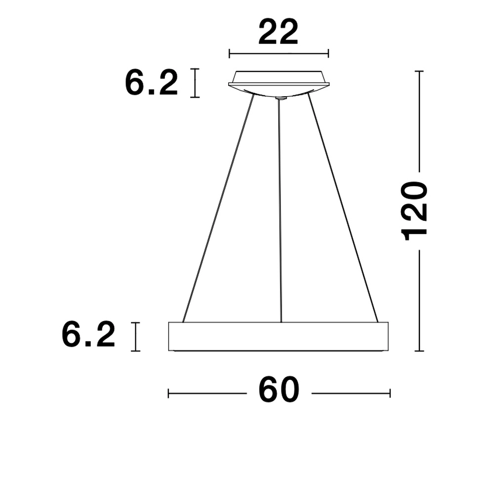 Pendelleuchte Rando Thin silbergrau Ø 60cm Lyora 5212017420251