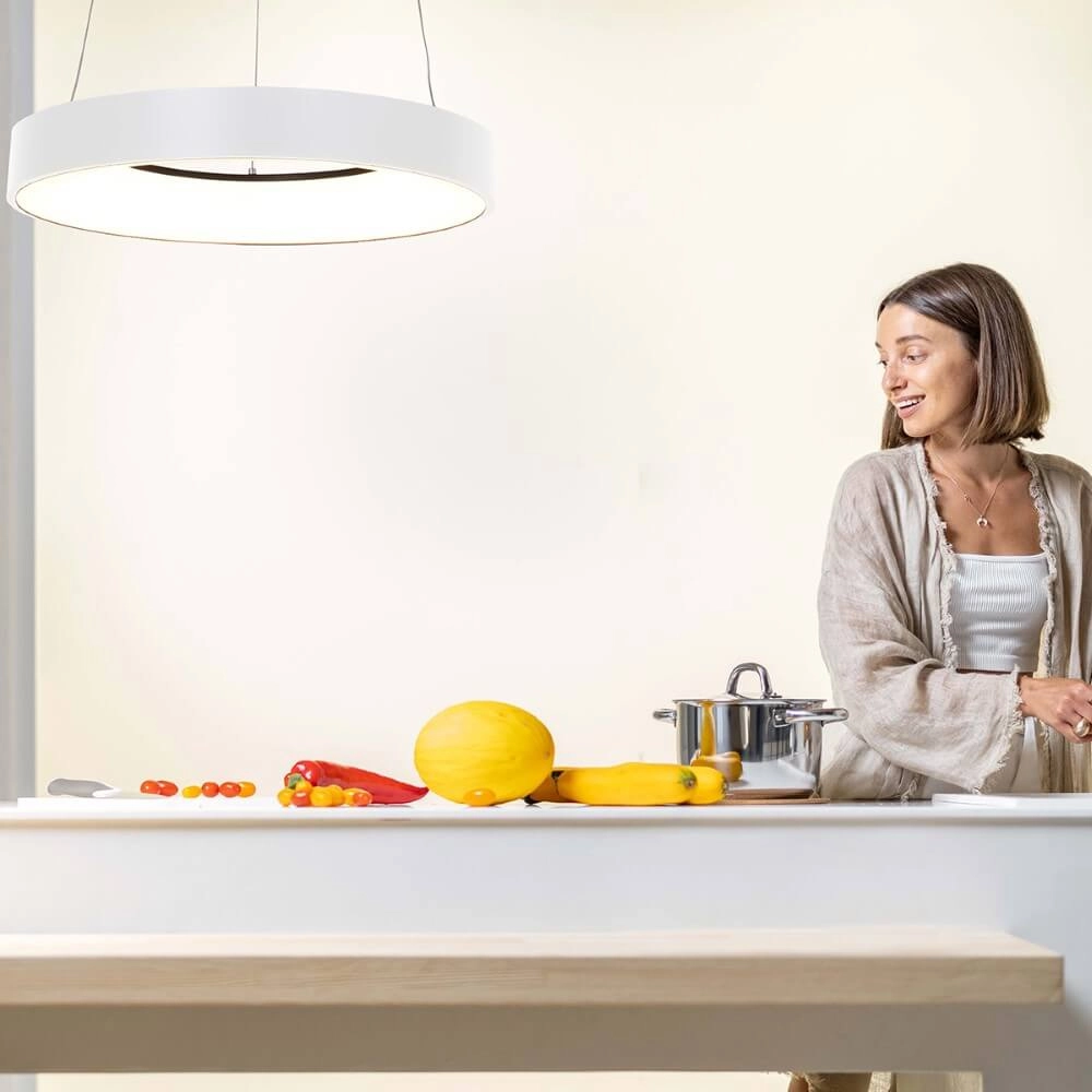 LED Hängelampe Ringlede Ø 48 cm weiß Steinhauer 8712746132854