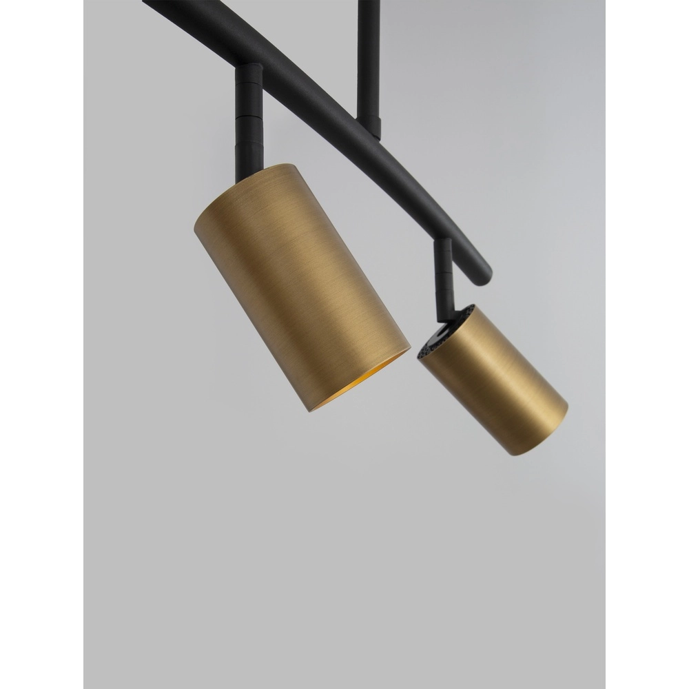 Pendelleuchte Pogno 4-flammig schwarz mit gold rund Lyora 5212017431301