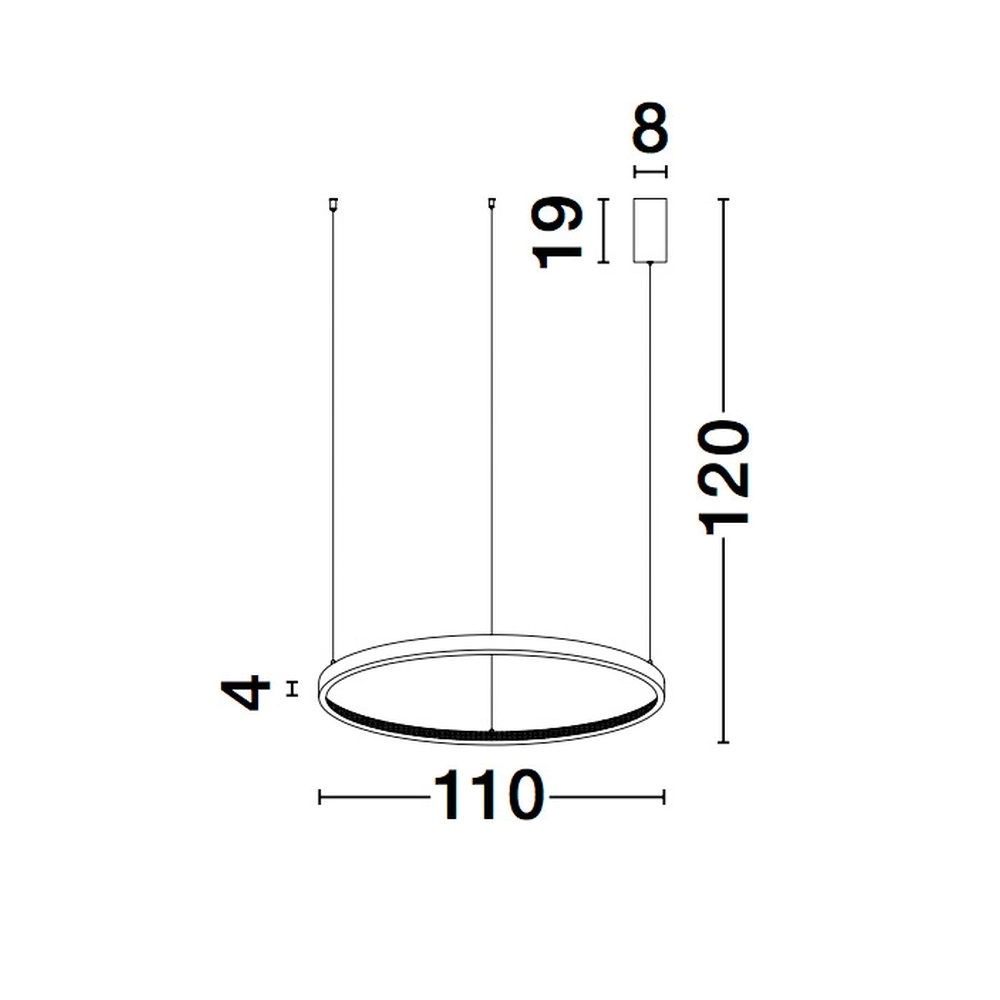 Pendelleuchte Preston schwarz Ø 110cm Lyora 5212017429193