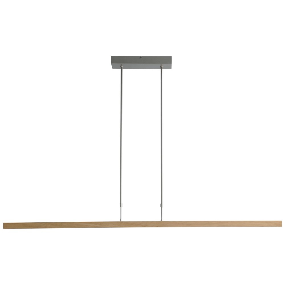Hängelampe Oak Nickel mit Holz 134cm