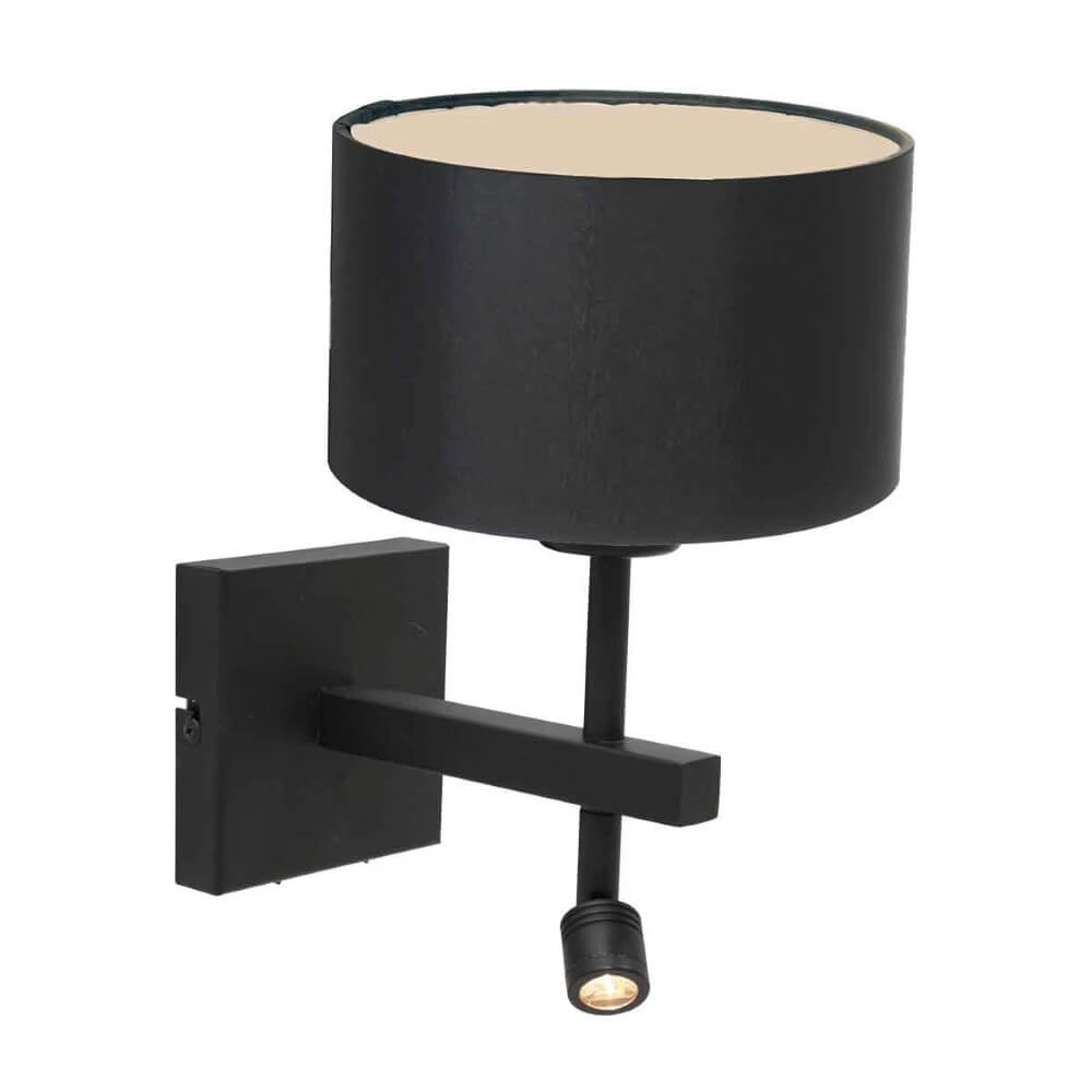 Schlafzimmer-Wandlampe Stanger Schwarz