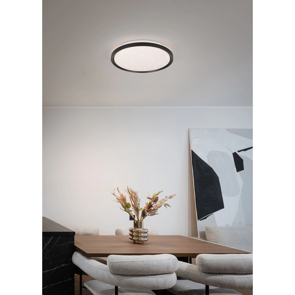 Deckenleuchte Solit Schwarz mit Sterneffekt Trio 4017807659559