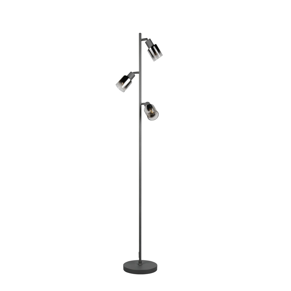 Stehlampe Cadiz 3-flammiges Rauchglas Trio 4017807653496