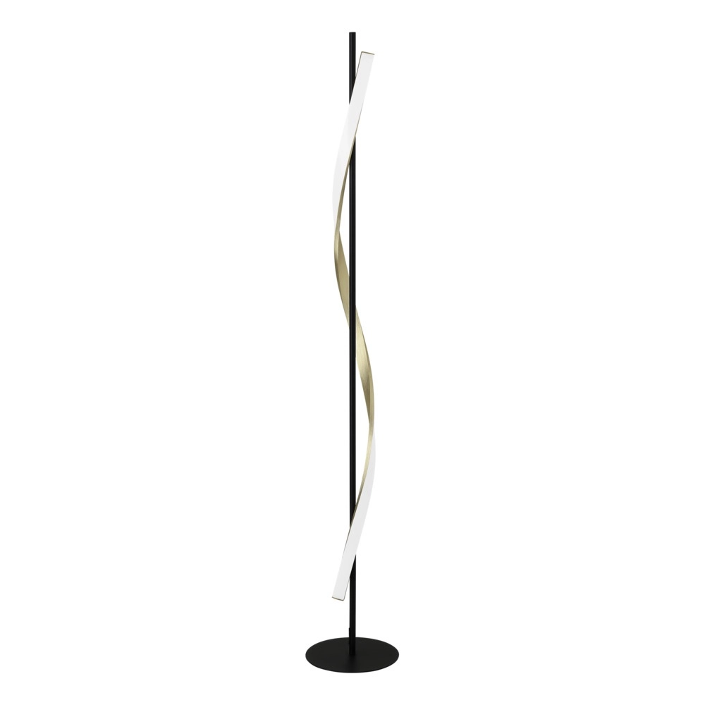 Stehlampe Conaprato schwarz mit gold