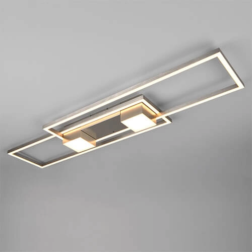 LED-Deckenleuchte 100x28 Albany Edelstahl