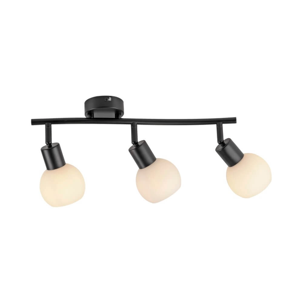 Schwarze Deckenleuchte Loki 3-flammig Just Light 4043689000776