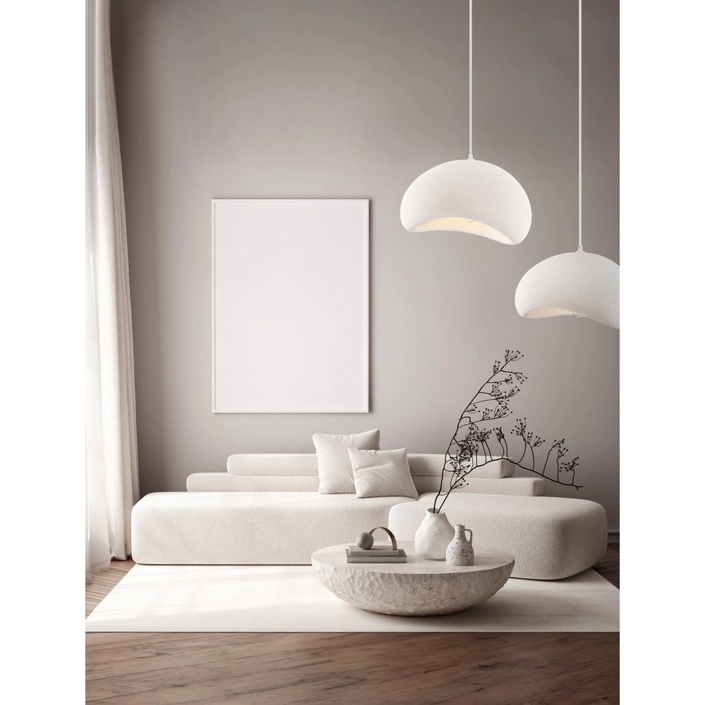 Natürliche Pendelleuchte Aere weiß 50cm Lyora 5212017460783