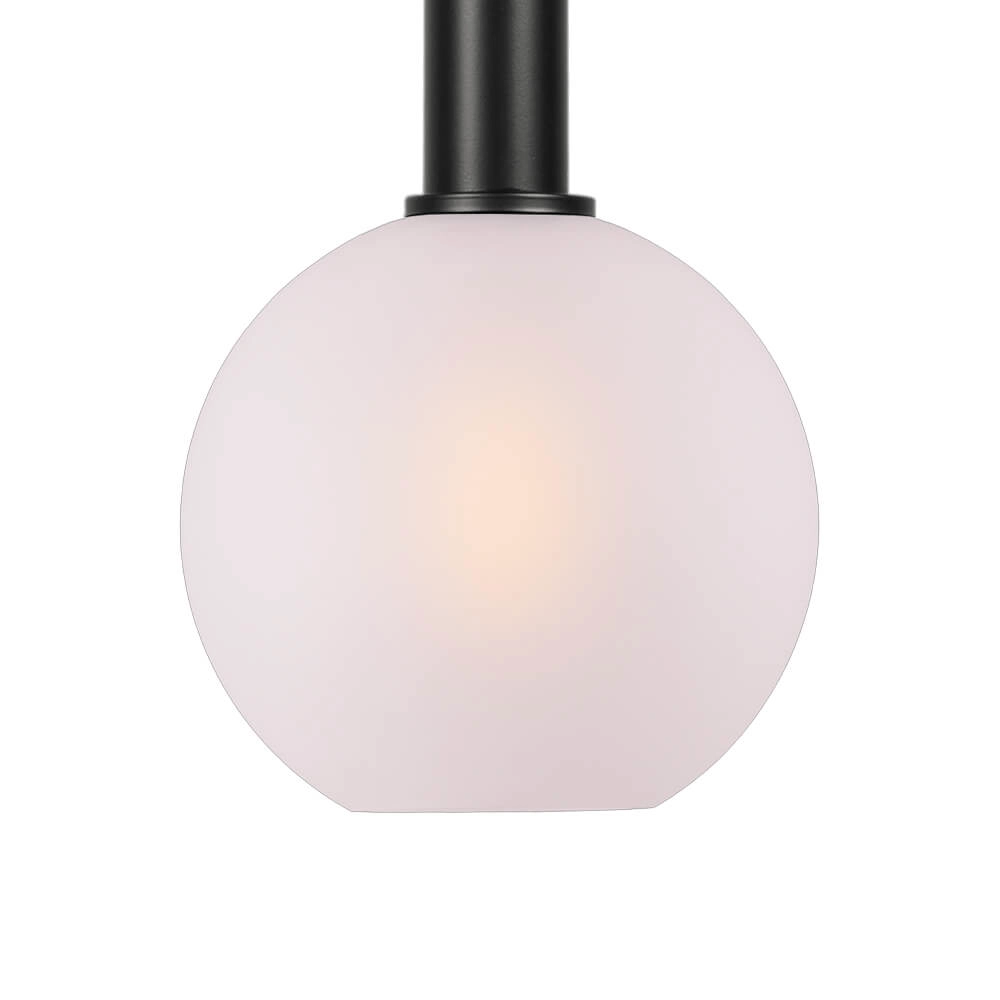 Hängelampe Ø 20cm Bella 2 Schwarz mit mattweißem Glas Masterlight 8718121334332