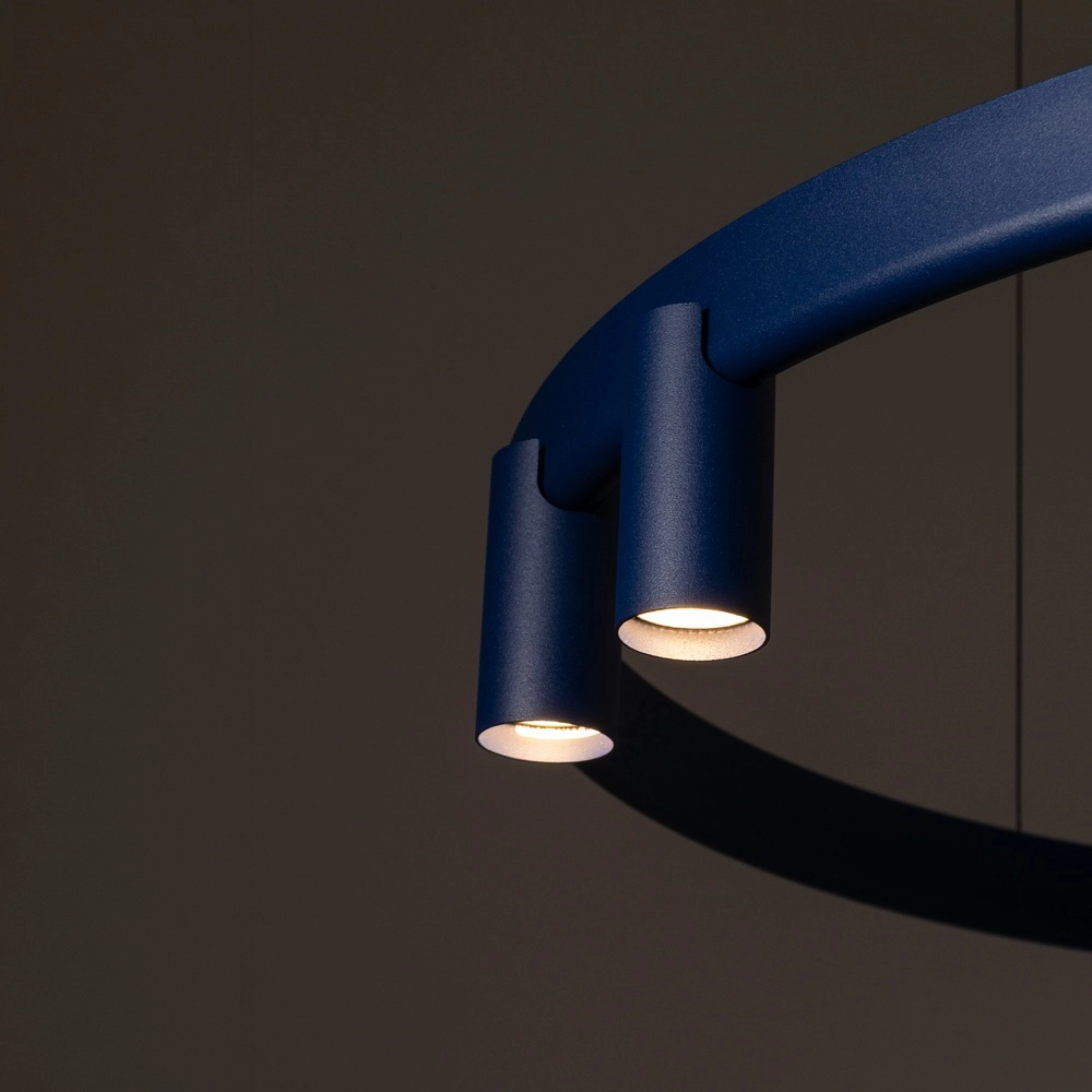 Design-Pendellampe Fourty marineblau Ø 80cm Lyora 5903139122832