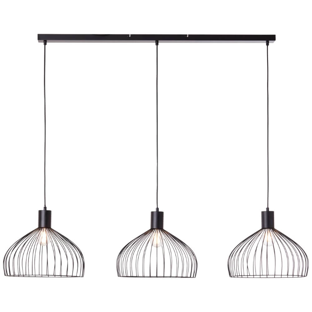 Hängelampe Blacky 3-Licht-Schwarz Brilliant 4004353399992