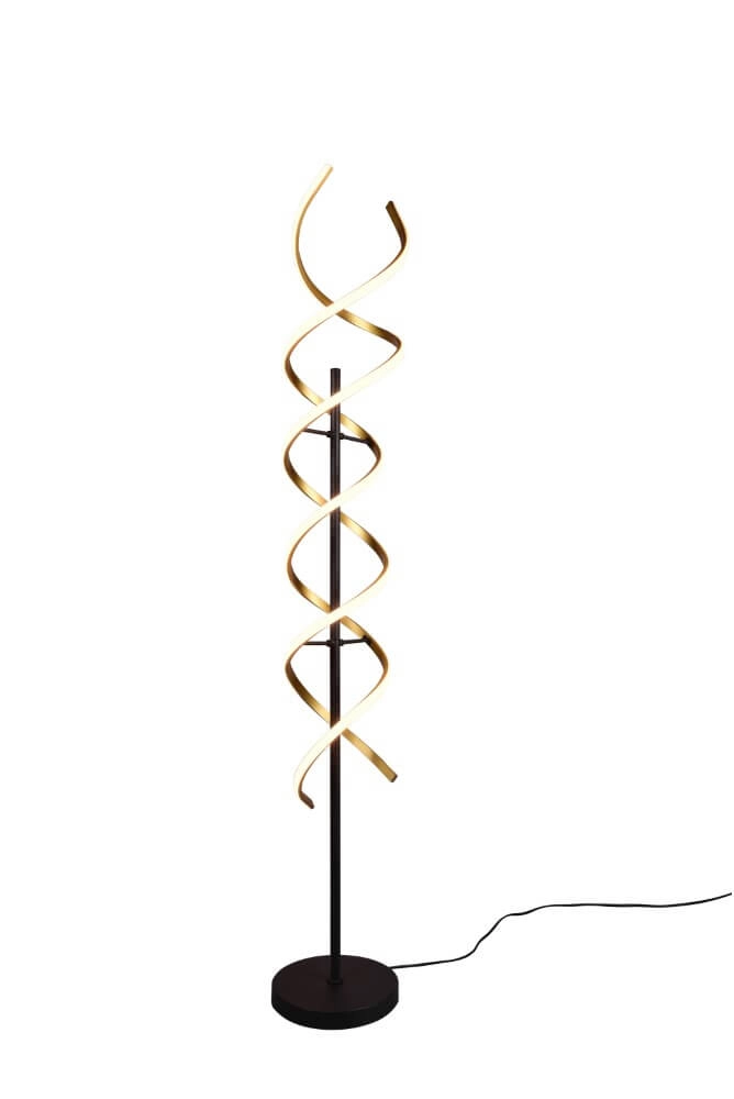 Designer-Stehleuchte Sequence schwarz mit gold Trio 4017807541731