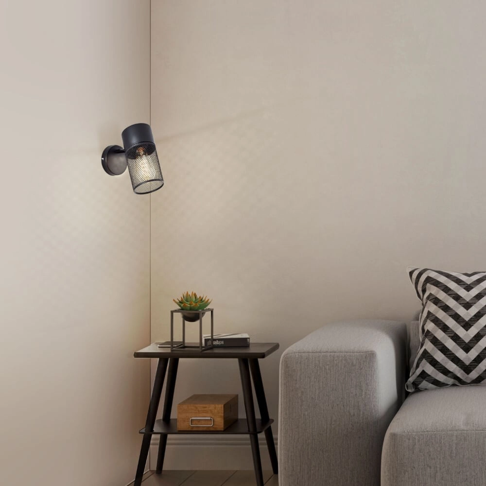 Schwarze Wandlampe Kamolo Brilliant 4004353409394