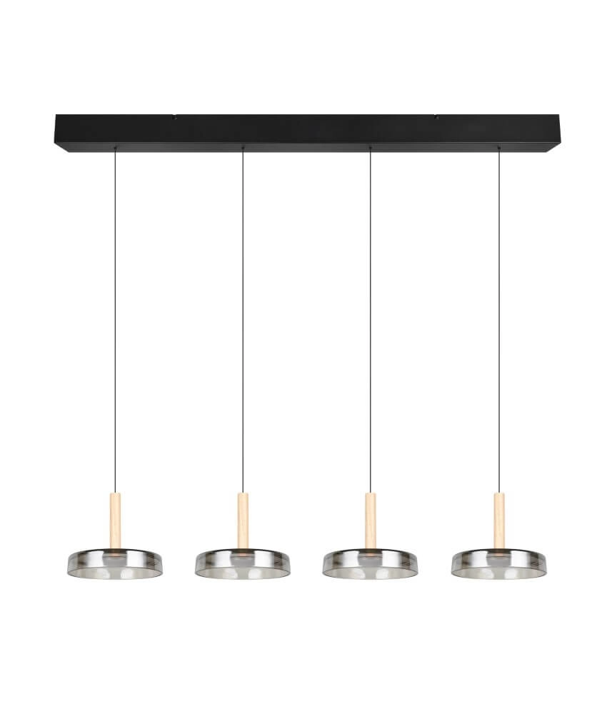 4-flammige LED-Hängelampe Celeste Rauchglas Trio 4017807616903