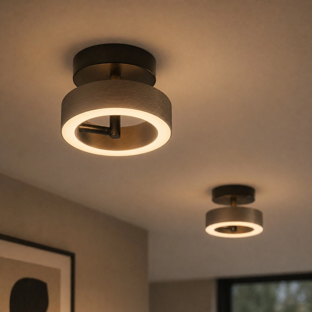 Deckenlampe Axion Schwarz mit Braun Brilliant 4004353477157