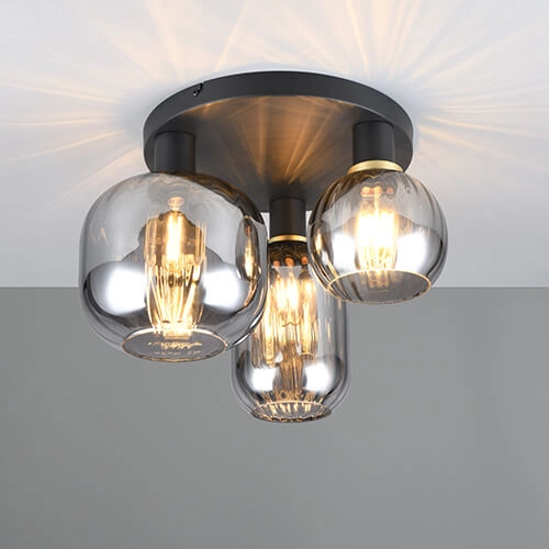 Trendige Deckenleuchte Diva mit Rauchglas Trio 4017807614602