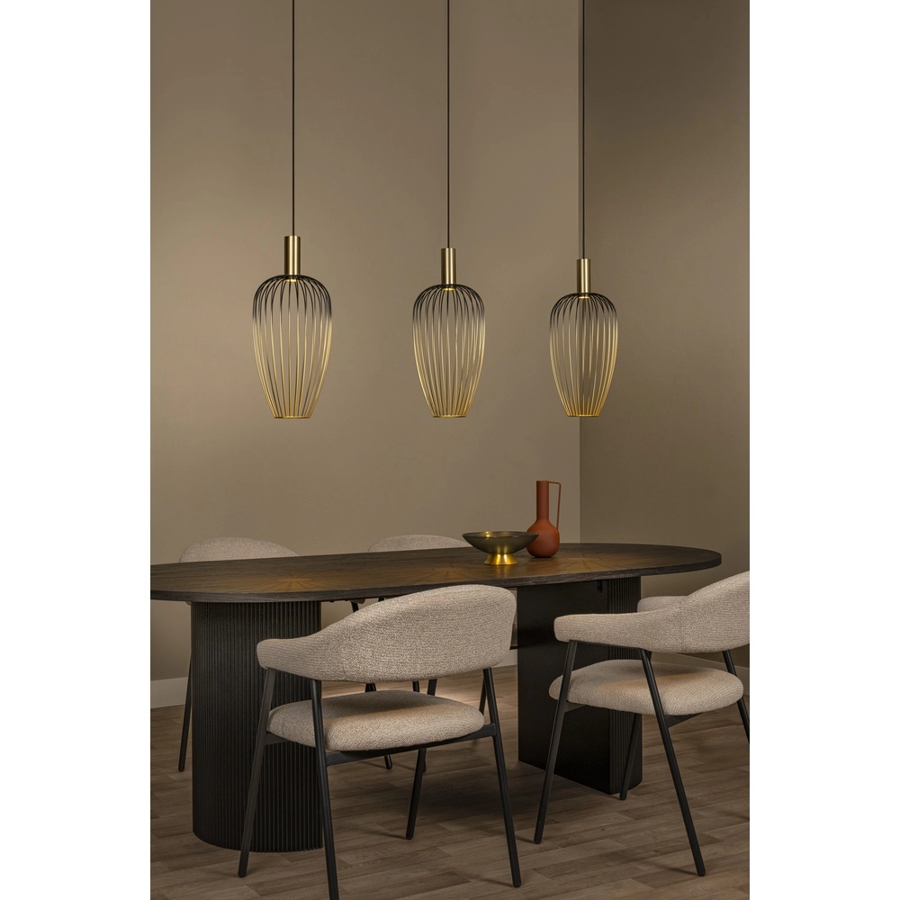 3-Licht-Drahtlampe Aurelie Gold Lucide Vibes 5411212212290