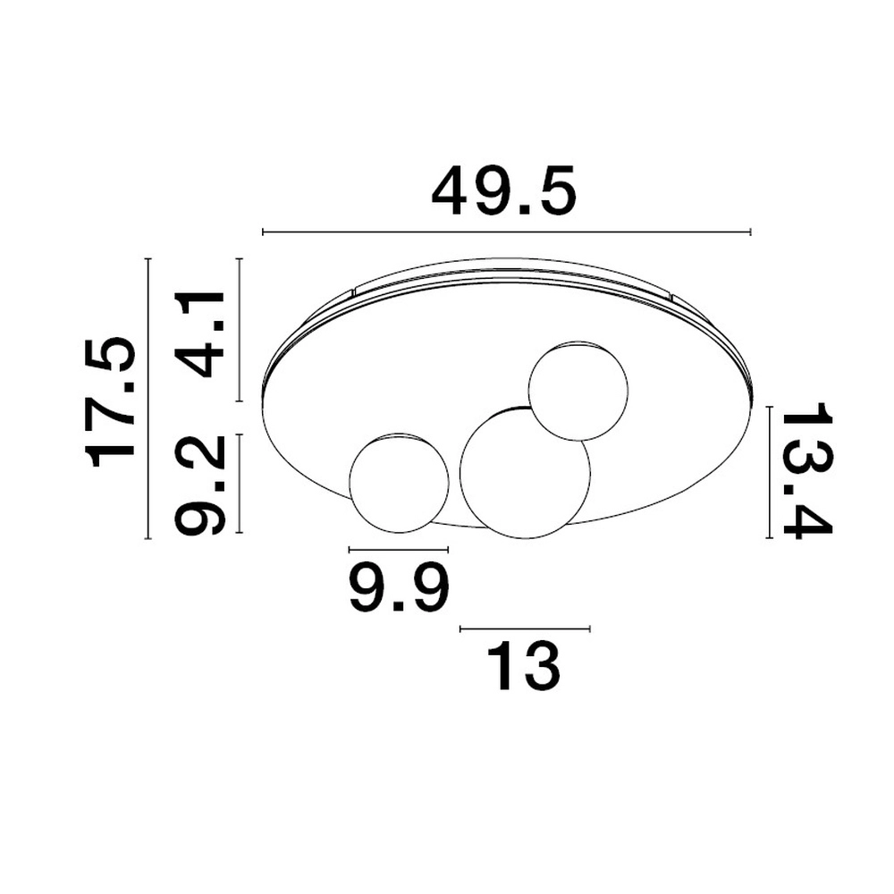 Design-Deckenleuchte Velna schwarz Ø 49,5cm Lyora 5212017440235