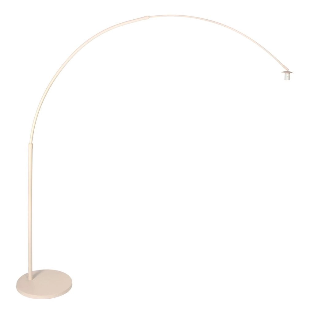 Lichtbogenlampe sandbraun Vela Lino mit schwarzem Farbton Ø60 cm Steinhauer 8712746185744