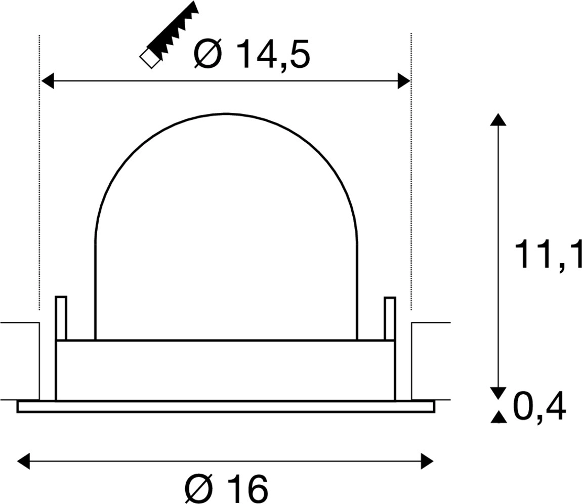 Einbau-Strahler Numinos Gimble L Weiß 2700K - 20gr SLV 4024163310413