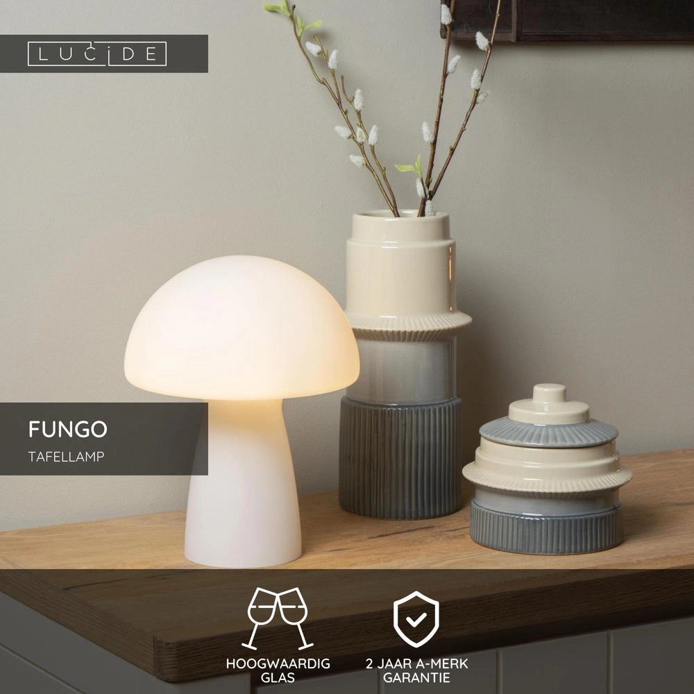 Tischlampe Fungo Opal Lucide 5411212105684