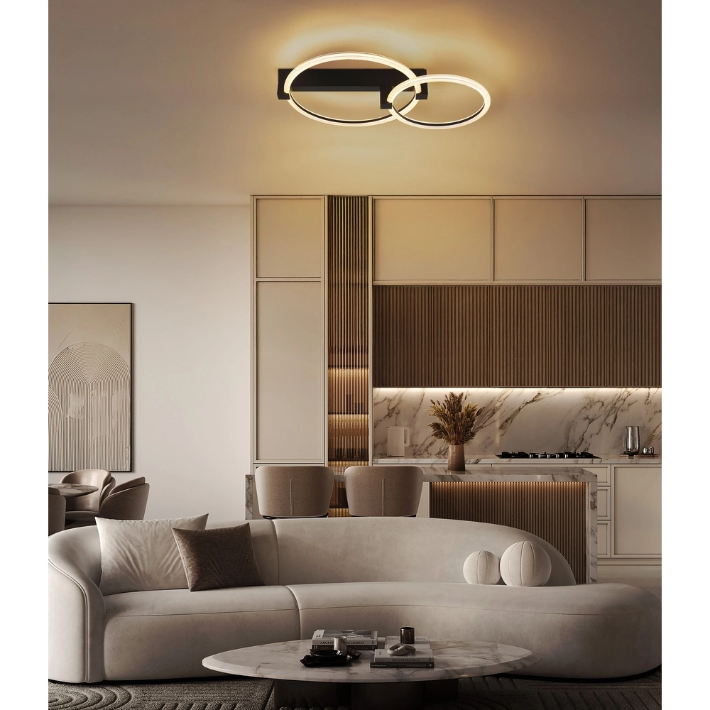 Schwarze Deckenlampe Fletcher Konstruktion Globo 9007371589289