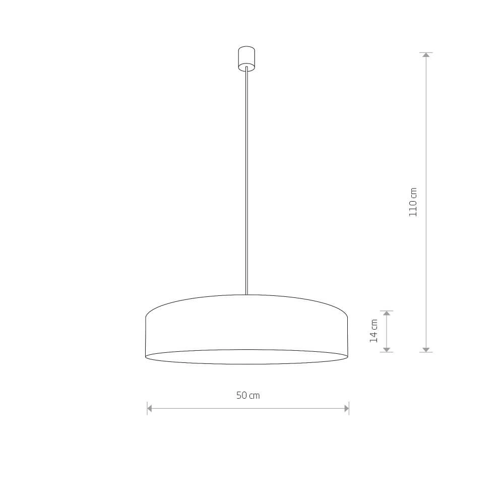 Cremefarbene Hängelampe Turda Ø 50cm Lyora 5903139894593