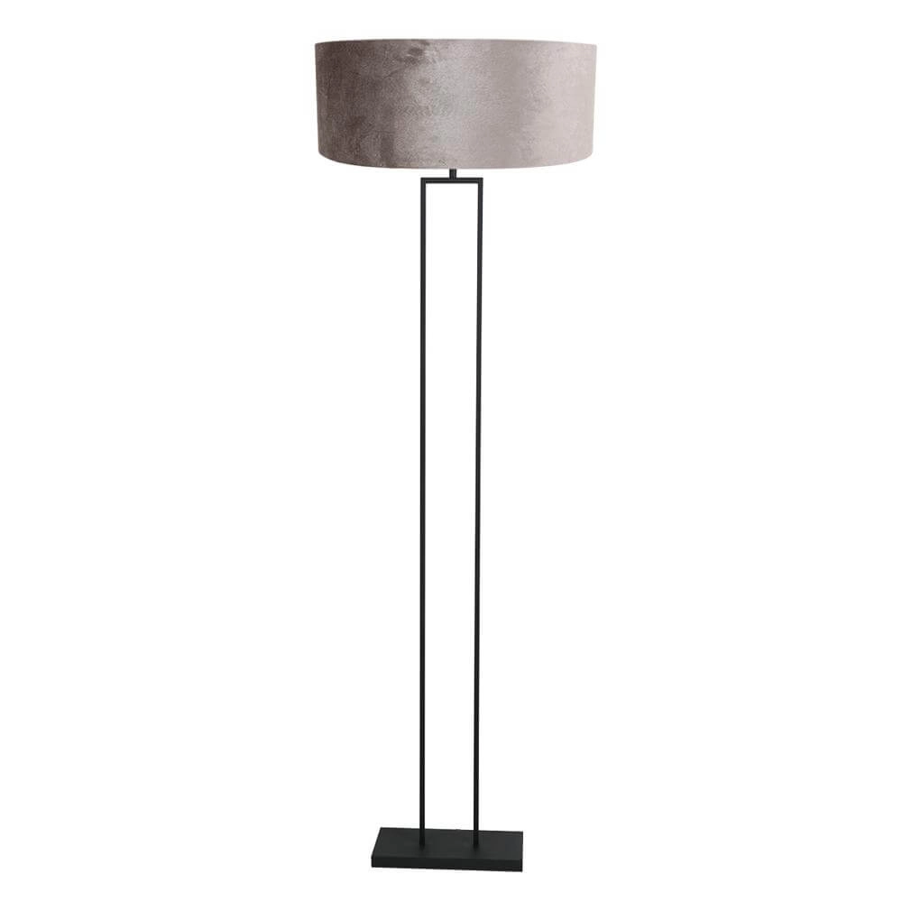 Stehleuchte 160cm Stang schwarz mit silberner Kappe