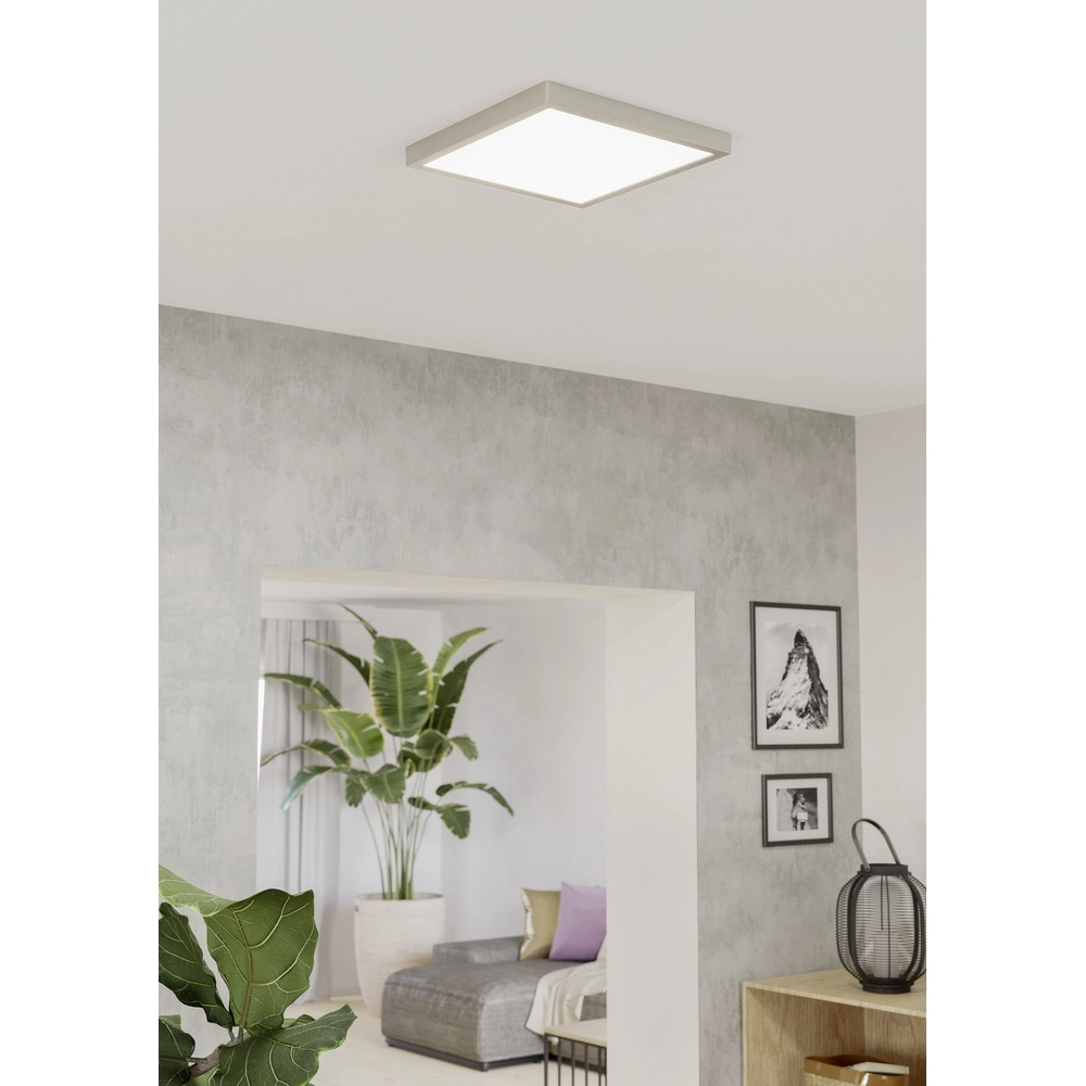 LED-Deckenlicht Fueva 6 Quadrat – Edelstahl – 29x29 cm Eglo 9008606330287