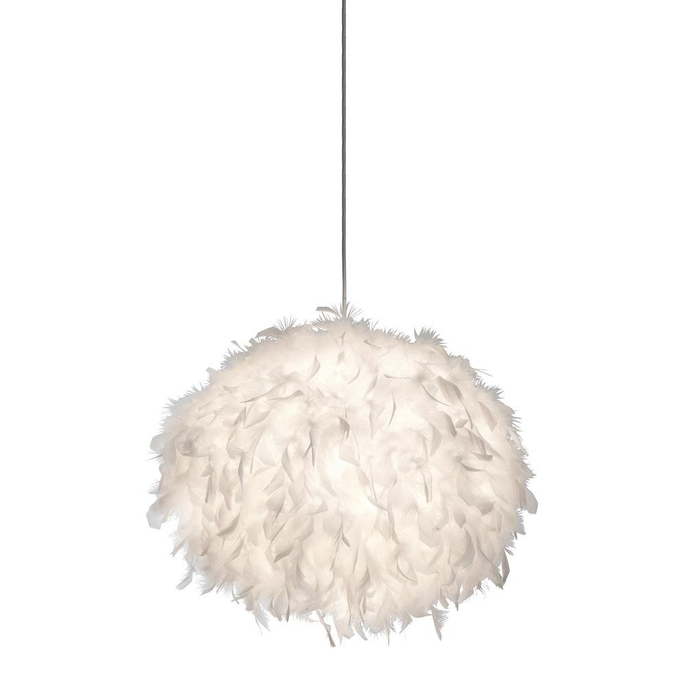 Feder-Pendellampe Ducky weiße Ø 40cm