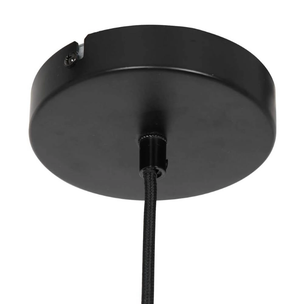 Schwarze Hängelampe aus Holz Capors Ø 48cm Steinhauer 8712746166637
