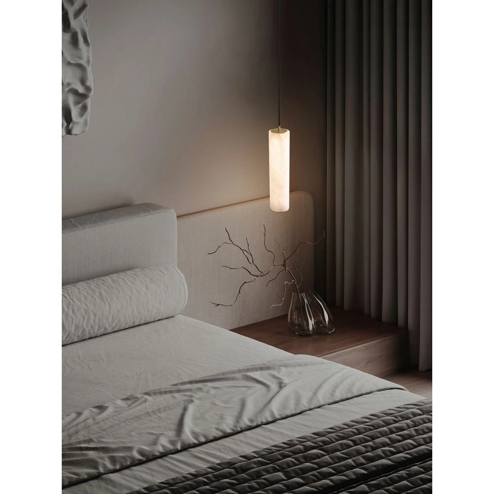 Pendellampe Diletto Gold mit Weiß