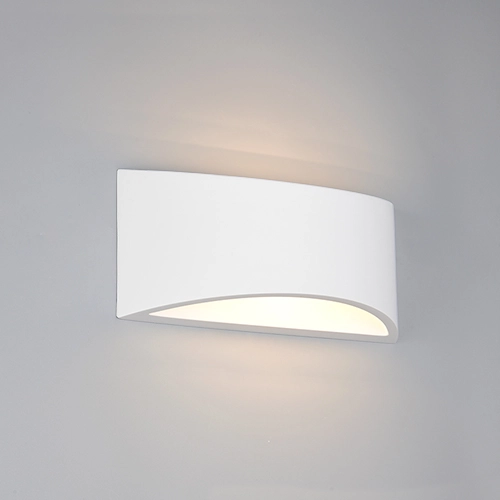 Design-Wandlampe Wacadia Putz – weiß