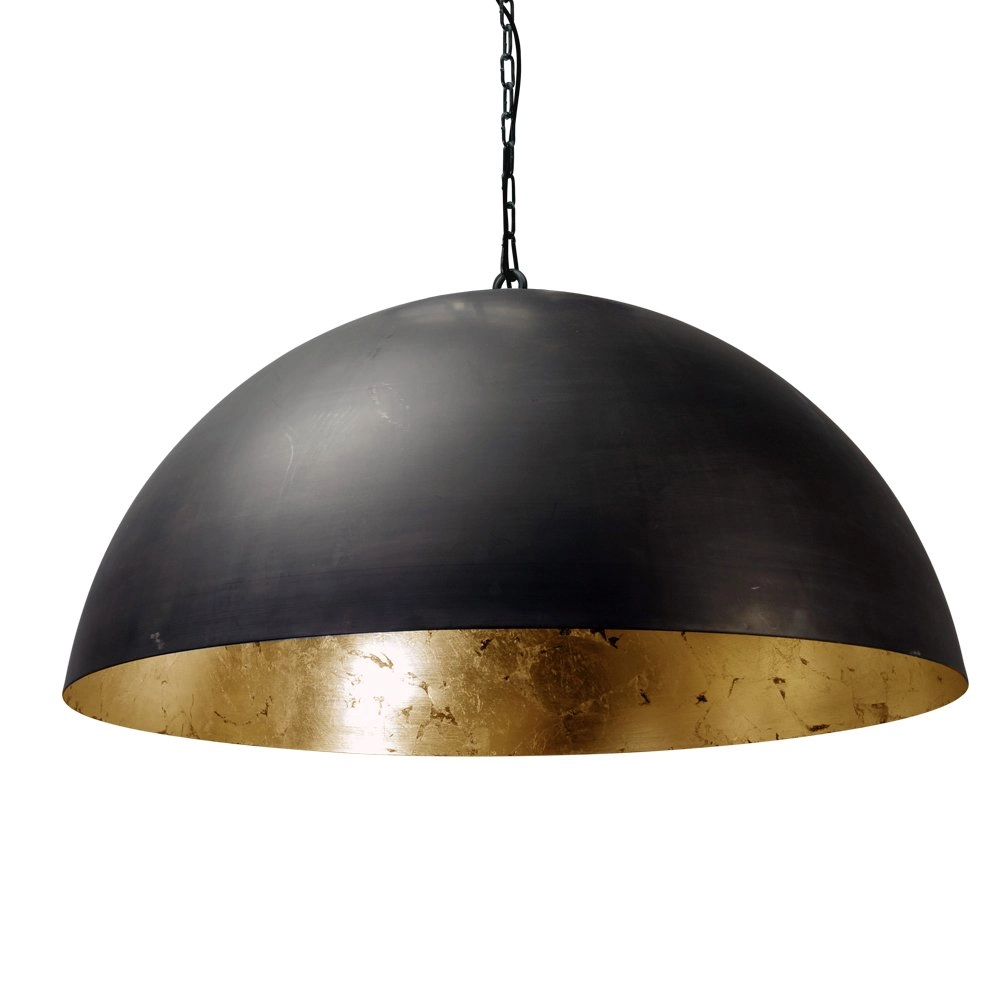 Robuste Pendelleuchte aus Rotguss Industria Gold 80