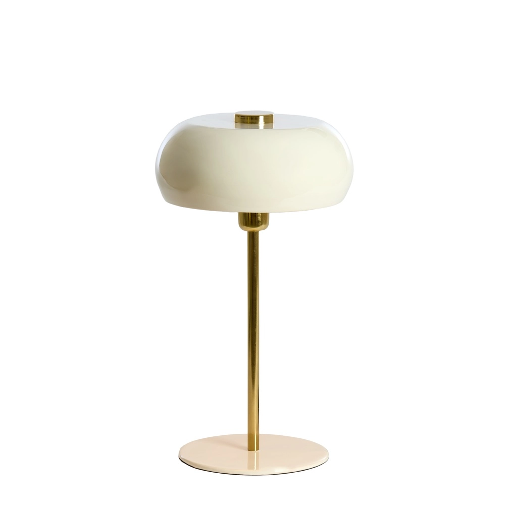 Tischlampe Surin Ø 26cm – Glanzcreme mit Gold Light & Living 8717807740979