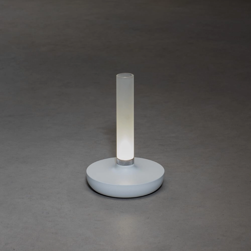 Wiederaufladbare Tischlampe Biarritz Weiß KonstSmide 7318308272535