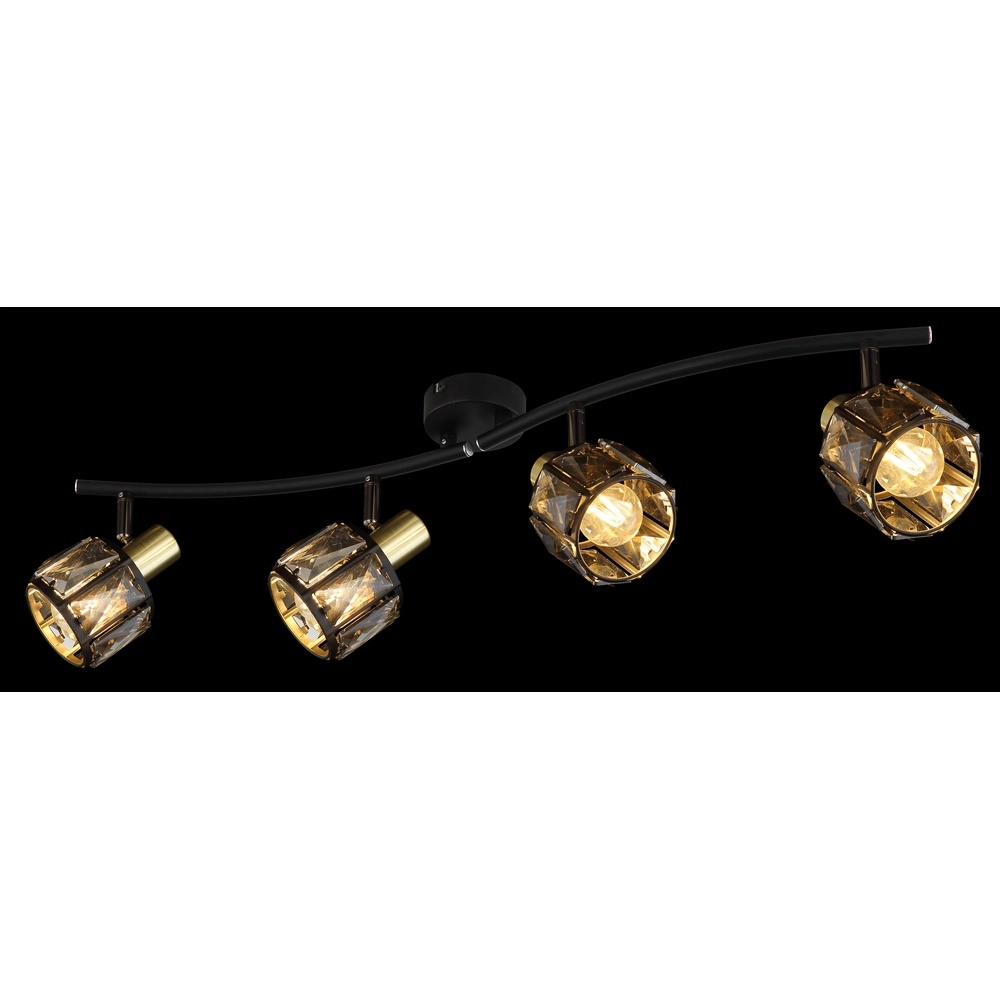 4-Licht Deckenlampe Indiana Schwarz Globo 9007371443055