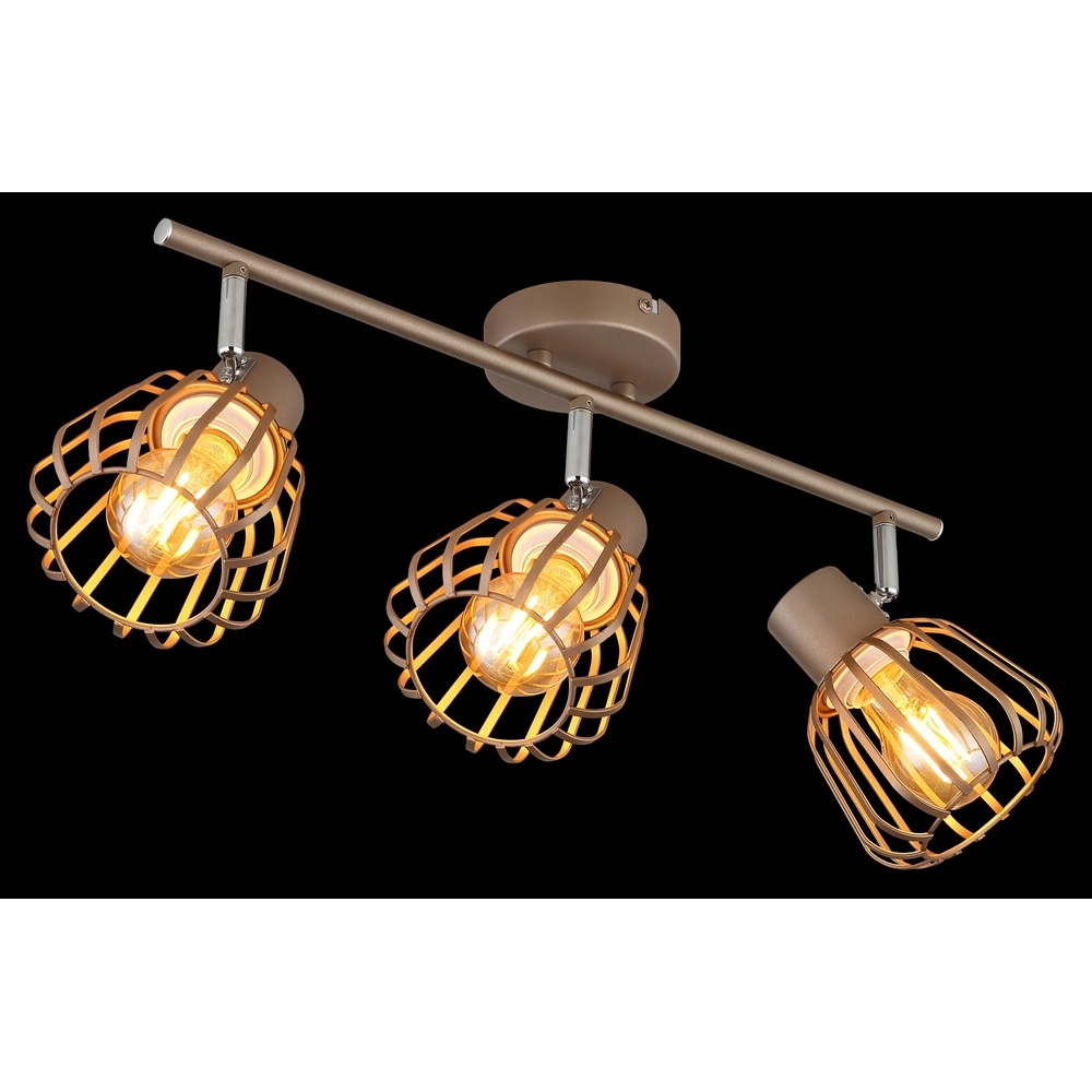 Deckenlampe Olin 3-hell Kaffeebraun Globo 9007371589579