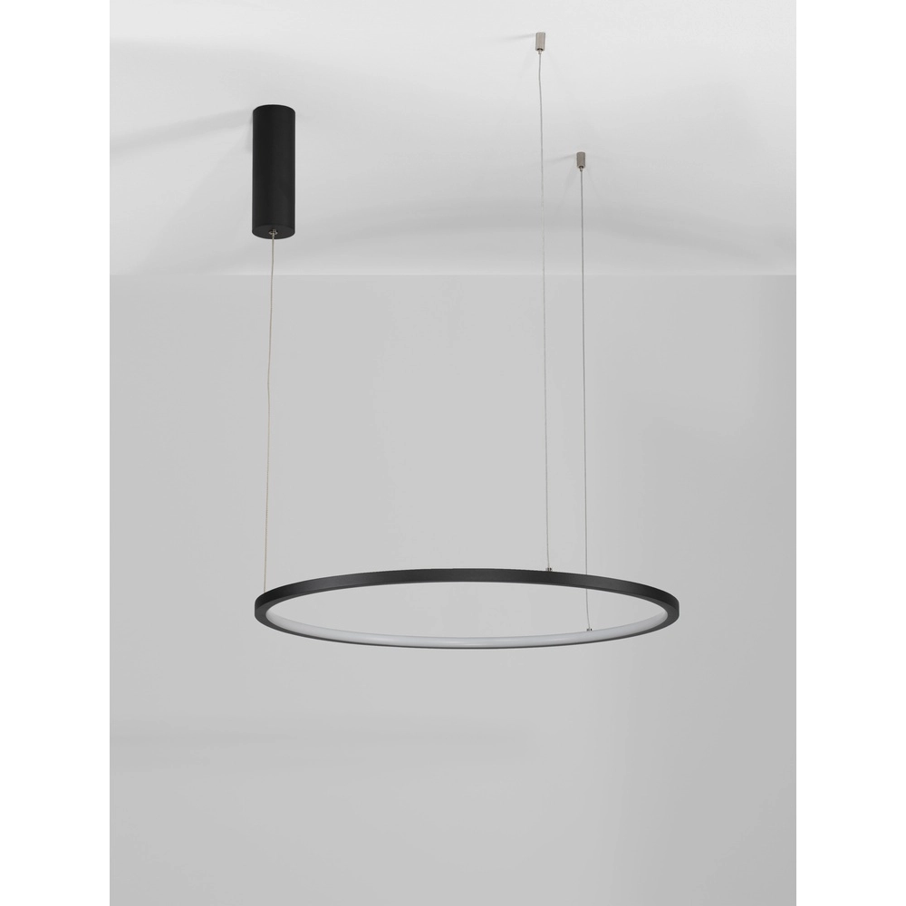 Runde Pendelleuchte Tarquin schwarz Ø 60cm Lyora 5212017438263