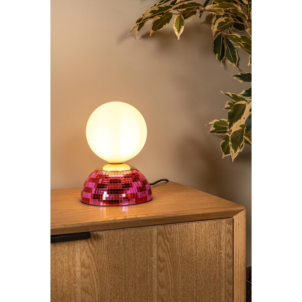 Tischlampe Glitzer Pink Lucide 5411212106537