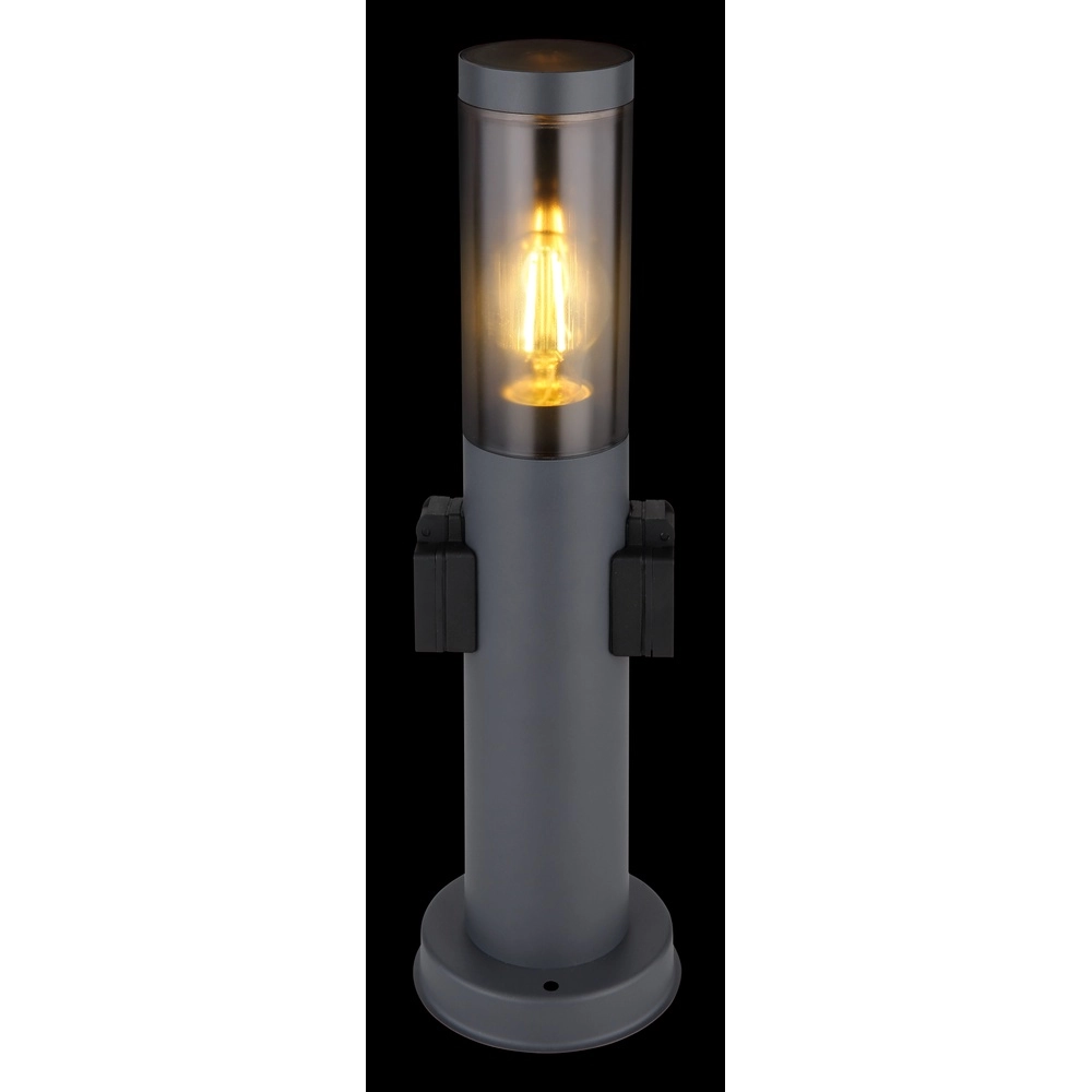 Gartenlampe Boston Anthrazit mit Sockel Globo 9007371430741