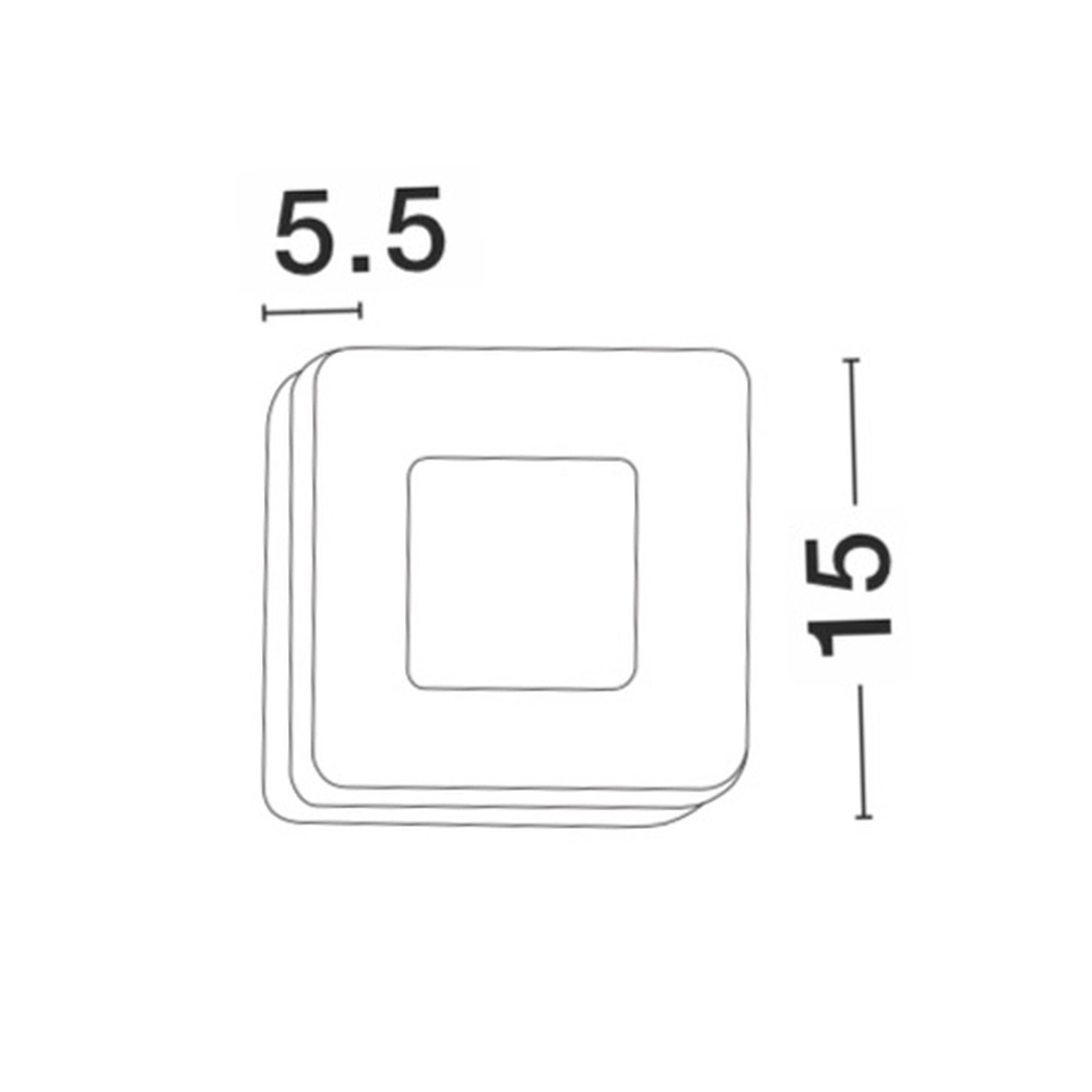 Quadratische Wandleuchte Tune weiß Lyora 5212017417015